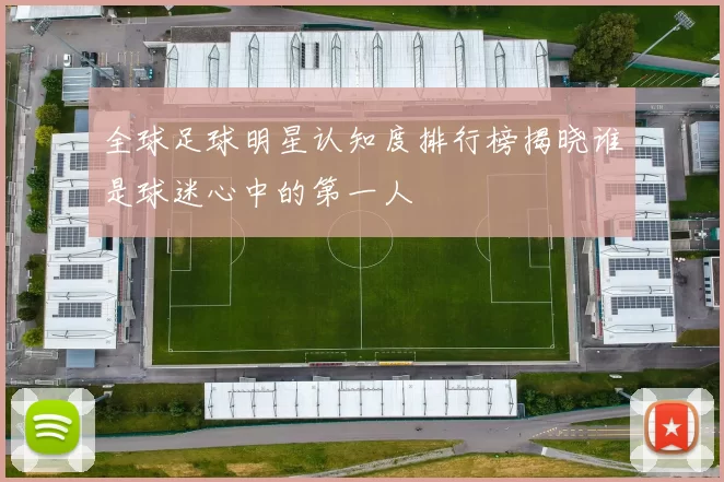 全球足球明星认知度排行榜揭晓谁是球迷心中的第一人